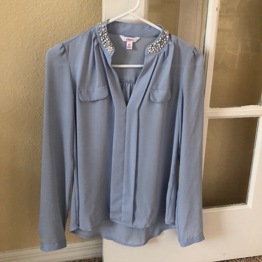 Light blue blouse